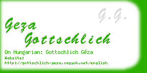 geza gottschlich business card